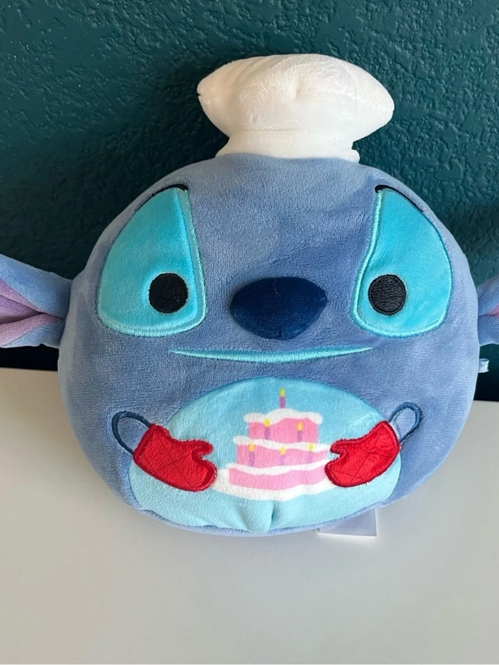 Small Disney Squishmallows Lilo & Stitch Plush Key Lime Pie and Chefs Hat